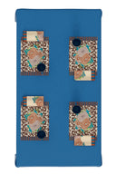 Set of 2 cotton placemats 35x48 cm - Arabesque corolla natural coffee