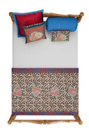 Reversible Quilt  110X180 - Arabesque Corolla Natural Coffee