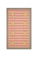 Reversible Quilt 110x180 Cm - Crimson Ikat Pink