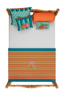 Trapunta Reversibile 110x180 cm - Hima Big Flower Turquoise