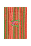 Reversible quilt 70x110 cm - Hima big flower turquoise