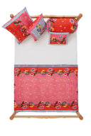Reversible quilt 110x180 cm - Indonesian red rose