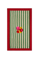 Reversible Quilt  110X180 - Nizam Stripes Green Natural