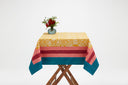 Cotton cloth 180x180 cm - Damask design gold