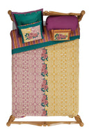 Reversible quilt 250x270 cm  - Dam dam lilac gold