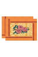 Set of 2 cotton placemats 35x48 cm - Dam dam lilac gold