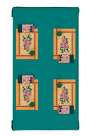 Set of 2 cotton placemats 35x48 cm - Dam dam lilac gold