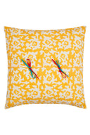 Cotton Cushion  Cover 45X45 - Arabesque Corolla Gold Natural