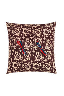 Cotton Cushion  Cover 45X45 - Arabesque Corolla Natural Coffee