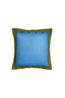 Organza cushion cover 45x45 cm -  bicolor pervich leaves green