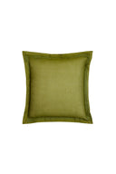 Organza cushion cover 45x45 cm -  bicolor pervich leaves green