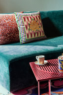 Cotton Cushion 45X45 Cm - Crimson Ikat Pink
