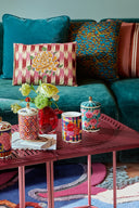 Cotton Cushion 45X45 Cm - Crimson Ikat Pink