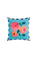 Cotton Cushion  Cover 45X45 - Nizam Stripes Blue Natural