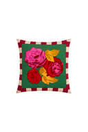 Cotton Cushion  Cover 45X45 - Nizam Stripes Green Natural
