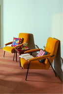 Cuscino Cotone 45X45 Cm -  Nizam Stripes Red Natural