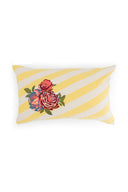 Lisa Corti x The Socialite Family Carino Cushion - Bold Rose Stripes Yellow
