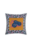 Saved ny x Lisa Corti cashmere cushion cover 50x50 cm - Leopard gold
