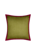 Organza cushion cover 60x60 cm - Leaves green purple