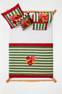 Cotton Cushion  30X40 - Nizam Stripes Green Natural