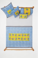 Cotton paloma bolster cover - Tiles yellow