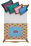 Reversible gudri 130x180 cm - Ikat arrow light blue