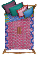 Copriletto Reversibile Gudri 220x250 cm - Ikat Arrow Magenta