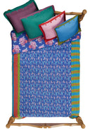 Copriletto Reversibile Gudri 220x250 cm - Ikat Arrow Magenta