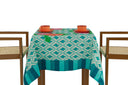 Cotton cloth 110x110 cm - Hima big flower turquoise