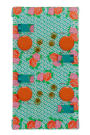 Telo Cotone 180x180 cm - Hima Big Flower Turquoise