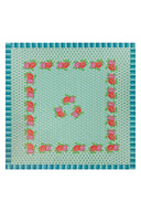 Cotton cloth 250x270 cm - Hima big flower turquoise
