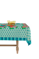 Cotton cloth 250x270 cm - Hima big flower turquoise