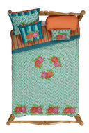 Trapunta Reversibile 250x270 cm - Hima Big Flower Turquoise