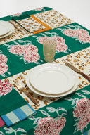 Cotton cloth 180x180 cm - Leopard stripes green