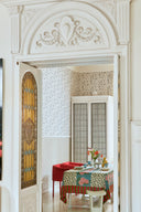 Telo Cotone 220x220 cm - Leopard Stripes Sky