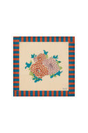 Cotton Napkin  50X50Cm - Arabesque Corolla Natural Coffee