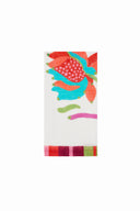 Linen napkin 50x50 cm - Japanese white red turquoise
