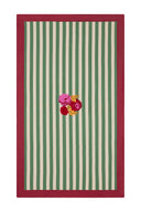 Cotton Cloth  140X240Cm - Nizam Stripes Green Natural