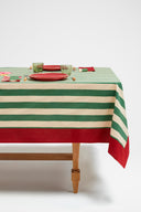 Telo Cotone 180X180Cm - Nizam Stripes Green Natural