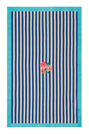 Telo Cotone 180X270Cm - Nizam Stripes Blue Natural