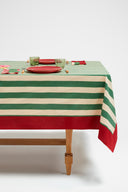 Telo Cotone 180X270Cm - Nizam Stripes Green Natural