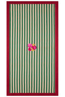 Cotton Cloth  180X350Cm - Nizam Stripes Green Natural