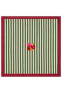Cotton Cloth  220X220Cm - Nizam Stripes Green Natural