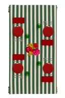 Telo Cotone 220X220Cm - Nizam Stripes Green Natural