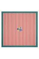 Cotton Cloth 220x220 Cm - Nizam Stripes Red Natural