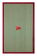 Cotton Cloth  220X350Cm - Nizam Stripes Green Natural