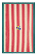 Cotton Cloth 220x350 Cm - Nizam Stripes Red Natural