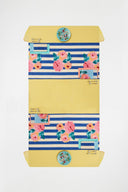 Cotton Runner  50X150Cm - Nizam Stripes Blue Natural