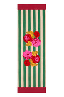 Cotton Runner  50X150Cm - Nizam Stripes Green Natural