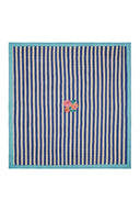Reversible Quilt  250X270Cm - Nizam Stripes Blue Natural